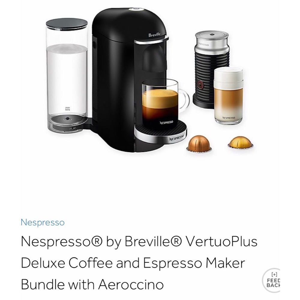Nespresso VertuoPlus & Aeroccino3 Milk Frother